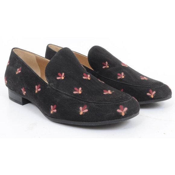 Circus by Sam Edelman Womens 8 Harlem-1 Black Embroidered Slip On Loafers Preppy - Picture 1 of 10